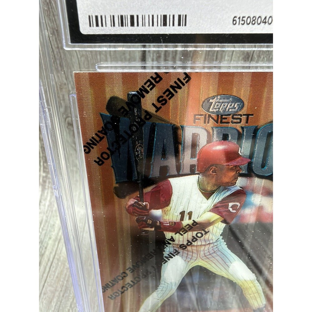 1997 Topps Finest - Common - Bronze Barry Larkin #66 Refractor - Picture 4 of 10